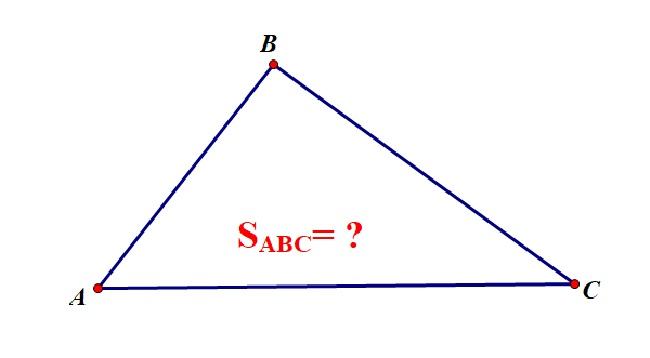 Tính diện tích hình tam giác