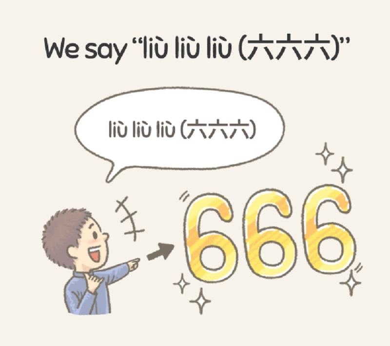 666 trong tieng Trung la gi?