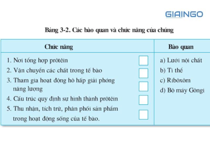 Câu 1 trang 13 SGK sinh học 8