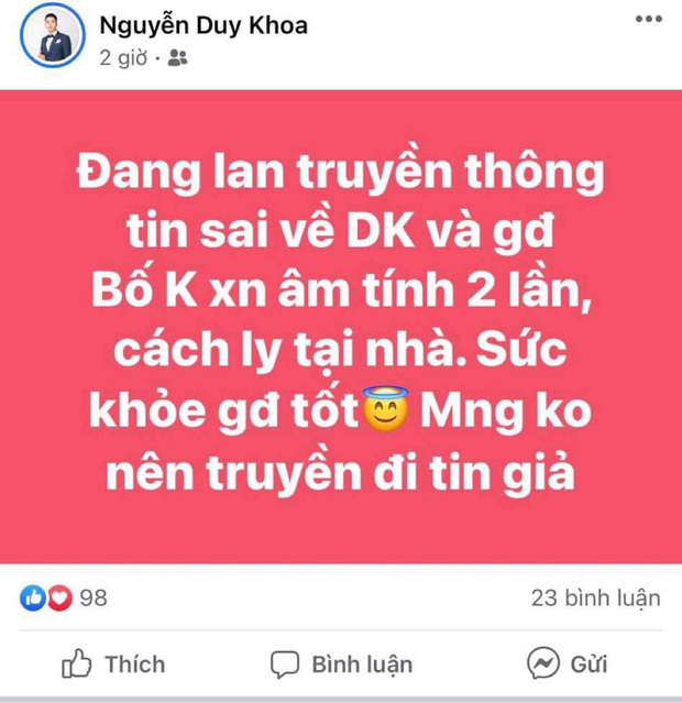 ca sĩ duy khoa tiếp xúc f0