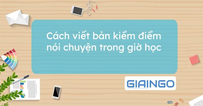 Cách viết bản kiểm điểm