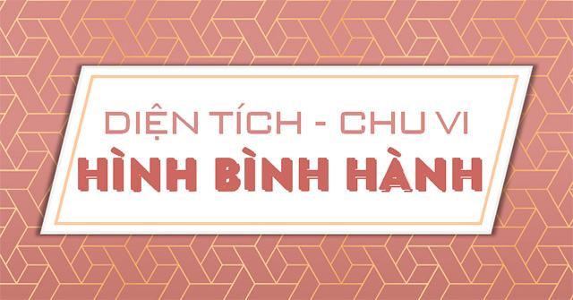 Cách tính diện tích hình bình hành, ví dụ minh họa – Toán 4