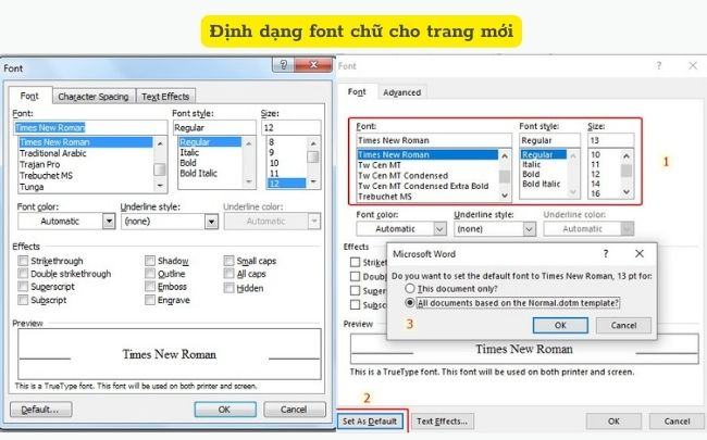 dinh dang font chu