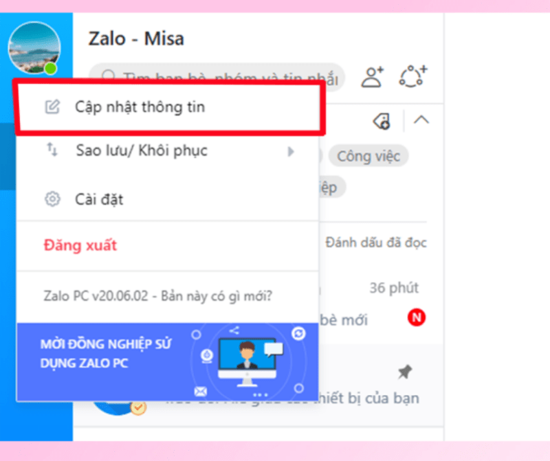 Đổi tên Zalo như thế nào?