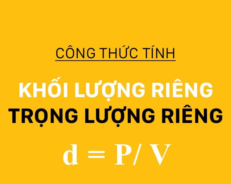 cong thuc tinh trong luong rieng