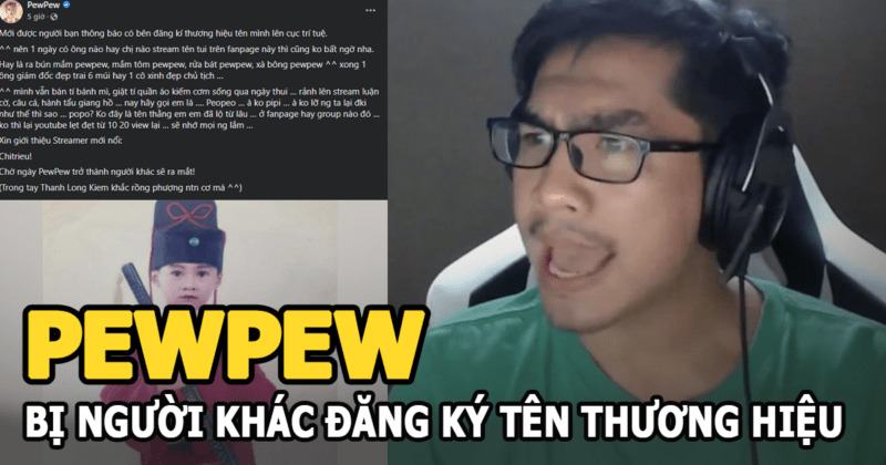 Pewpew bị người khác đăng ký tên thương hiệu