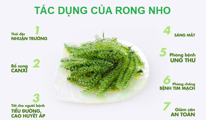 Rong nho ăn như thế nào