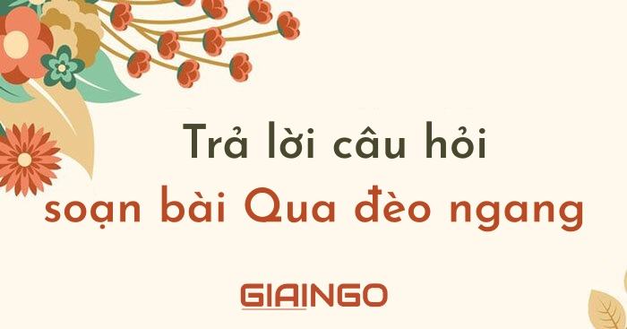 soạn bài Qua đèo ngang