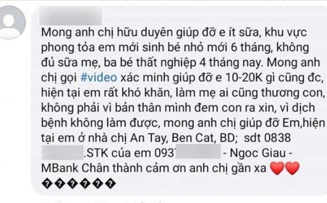 Status xin giup do cua Ngoc Giau