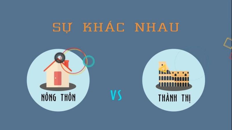 su khac nhau giua thanh thi va nong thon