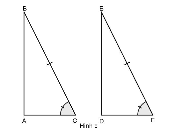 Các trường hợp bằng nhau của tam giác vuông Toán lớp 7