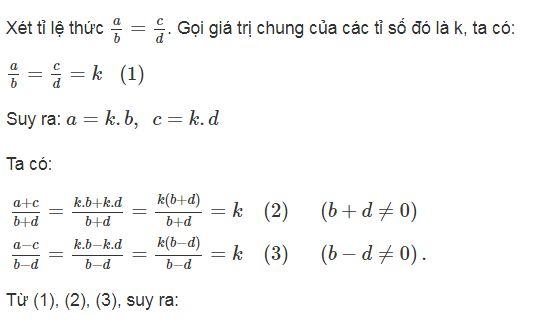 Tính chất dãy tỉ số bằng nhau