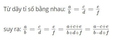 Tính chất dãy tỉ số bằng nhau