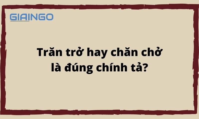 trăn trở hay chăn chở là đúng chính tả