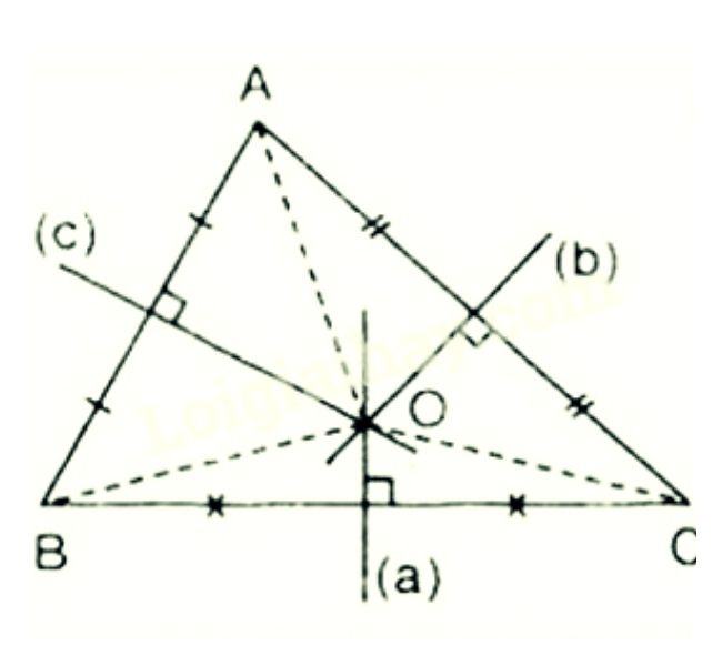 Tính chất 3 đường trung trực của tam giác